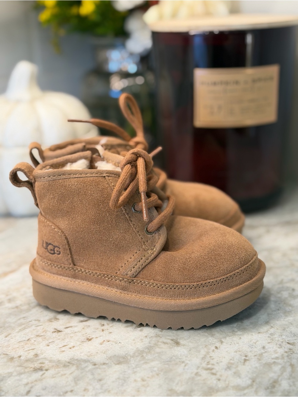 NWT UGG Neumel II Chestnut Suede Ankle Boots - Toddler Size 7T